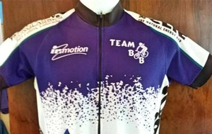 Inmotion Team Bob Bicycle Racing JERSEY Shirt M 2/3 Zipper 3 Back Pockets - Picture 1 of 11