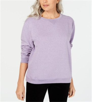 Karen Scott Women's Long Sleeve Crewneck Sweatshirt Purple Size Small • 14.99€