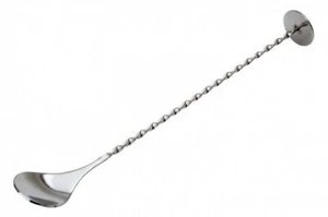 Stainless Steel Cocktail Mixing Spoon Mixer Masher Muddler Twist Stirrer Bar NEW - Picture 1 of 1