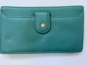 Geldbörse Echtleder Optionen von Guxton Reißverschlussfächer blau - Bild 1 von 8