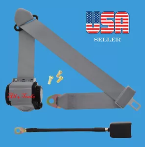 1 Car Seat Belt Gray 3 Point Safety Travel Adjustable Retractable Auto Fit:Dodge - Picture 1 of 1