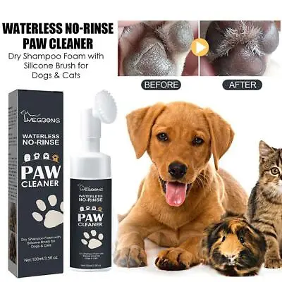 Dogs Paw Cleaner Foam Bathing With Brush Waterless Pets Washer Brushes E5K7 • 6.71€