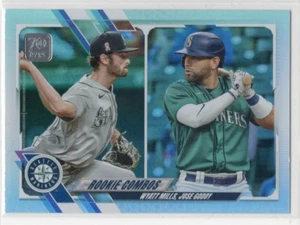 Combos de novato Wyatt Mills Jose Godoy 2021 actualización topps arco iris #US80 Marineros - Imagen 1 de 1