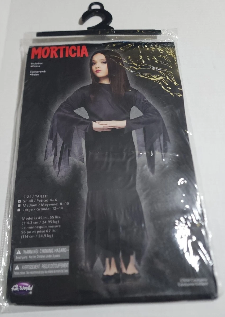 Fun World Girls Goth Maiden Vampire Costume - Multicolor Gown With Collar, Size Large 12-14