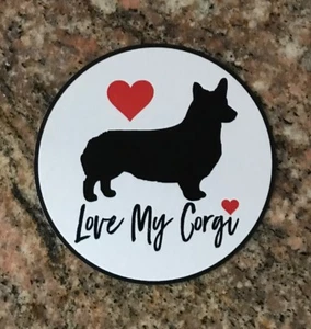 Pegatina Corgi - Cárdigan Love Pembroke Galés Corgi Corgis Reina Perro Raza Gales - Imagen 1 de 2