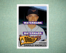 Darold Knowles Baltimore Orioles 1965 Style Custom Baseball Art Card