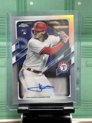 2021 Topps Chrome Update Target Chrome Auto Jonah Heim #CUSA-JHE Rookie Auto RC - Image 1 of 2