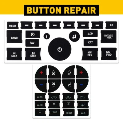 For GMC Acadia SLE Denali 2006-2012 AC Climate Control Button Repair Sticker EOA — 第 1/4 张图片