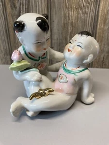 Vintage Hand Painted Chinese Children Porcelain Figurine 5” Tall - Picture 1 of 16