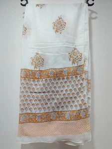 Hand Block Printed Cotton Long Fabric Women Shawl Stole Neck Scarf D3 New - Picture 1 of 2