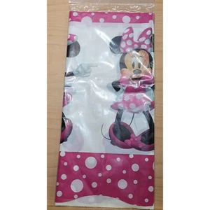 New Amscan Disney Minnie Mouse Plastic Table Cover Party Pink White Dots 54x96 - Picture 1 of 4