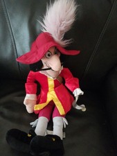 Captain Hook Peter Pan Plush Doll 21" Disney Store Neverland Pirate stuffed 