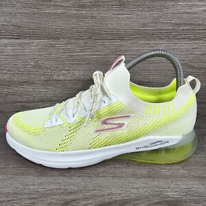 Skechers Go Run Air Stratus Yellow White Pink Women's Running Shoes Size UK 7