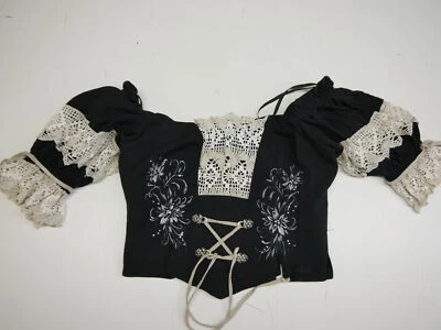 Trachtenmieder mit Schnürung Spitze Druck und Straß Country Line Mieder Gr.38 - Bild 1 von 4