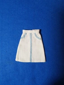 💕Vintage Sindy Mix n Match skirt 1981 white with blue stitch Pedigree 44063💕 - Picture 1 of 4