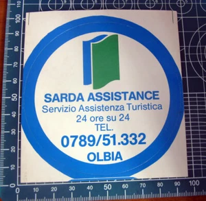 Sarda Assistance Olbia sticker adesivo original KLEBER CON VELINA new - Picture 1 of 1