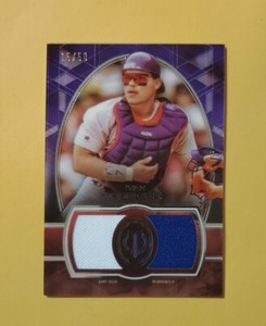 2019 Topps Tribute Dual Relics Purple /50 Ivan Rodriguez #DR-IR HOF SSP Jersey 