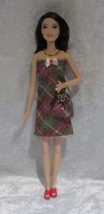 Handmade Clothes for 12” Tall Fashion Dolls, Dress, Necklace, Purse Set #TF13 - Imagen 1 de 3