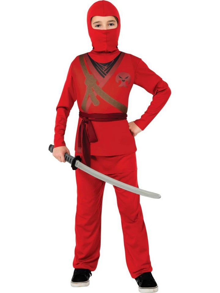 Ninja Costume Red Size Small O7py