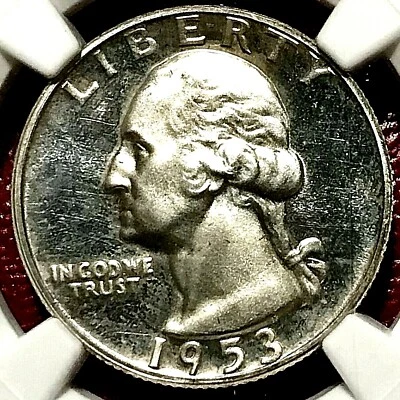 NGC PF-64! 1953 WASHINGTON QUARTER PROOF - Image 1 of 3