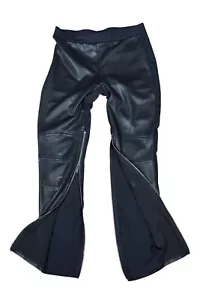 Bebe Hose Größe Small Petitie schwarz Moto Reißverschluss Pleather Skinny Jeans sexy Goth - Bild 1 von 9