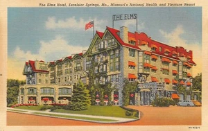 Elms Hotel View Health & Pleasure Resort Excelsior Springs,MO 1930's Postcard - Picture 1 of 2