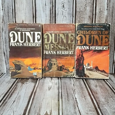 Dune Trilogy Set Lot of 3 PB Books Frank Herbert Berkley 1977 Children messiah Foto 1 de 4