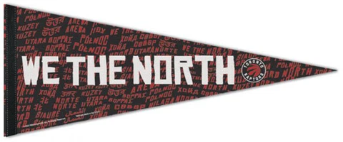 Toronto Raptors WE THE NORTH Official NBA Basketball Team Premium Felt PENNANT Cover