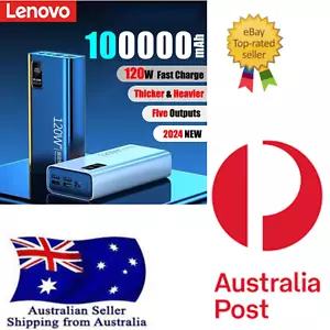 Lenovo 100000mAh Large Capacity Power Bank 120W Fast Charging iPhone,Samsung,Huw - Picture 1 of 15