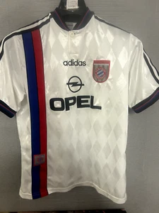 VINTAGE LARGE BOYS /SMALL MENS ADIDAS BAYERN MUNCHEN EV MUNICH SHIRT 1996-1998 - Picture 1 of 4