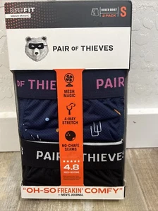 Pair of Thieves Men’s SuperFit Gone Roque Black Boxer Briefs 2-Pack Size Small - Picture 1 of 5