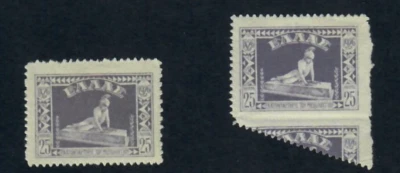 Grecia 1926 Messolonghi 25d error erróneo y sello normal MH variedad rara Foto 1 de 2