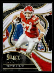 2023 PANINI SELECT CLUB LEVEL SILVER PRIZMS DIE-CUT TRAVIS KELCE KANSAS CITY - Picture 1 of 2