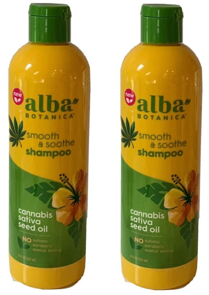 (2 paquetes) Alba Botanica - CHAMPÚ Aceite de Semilla Cannabis Sativa 12 oz - CORREO PRIORITARIO Foto 1 de 1