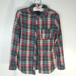 Full Tilt Gr. M Mädchen Flanellhemd beerengrün kariert Button Down - Bild 1 von 8