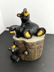 Bear Foots Bears Trinket Jewelry Box Montana Art Jeff Fleming Big Sky Carvers - Picture 1 of 15