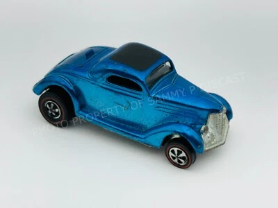 Ford Cupé Hot Wheels Redline CLASSIC 36 Azul EE. UU. Negro Interior ¡Bonito!! Foto 1 de 4