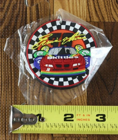 Ernie Irvan Nascar Skittles #36 Grand Prix Keychain Ring SEALED Cover