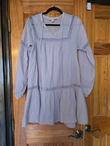 💕 MICHAEL KORS Lavendel Langarm Spitzenkleid - Größe XSmall mit Slip * Neu ohne Etikett! - Bild 1 von 7