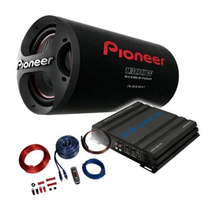 PIONEER/CRUNCH Bass/Sound-Paket Verstärker+Bass Tube+Kabelset - 1300 Watt MAX - Bild 1 von 4