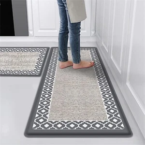 Anti Fatigue Kitchen Mat 2PCSWaterproof Farmhouse Green Kitchen Rugs Non-Slip... - Picture 1 of 6