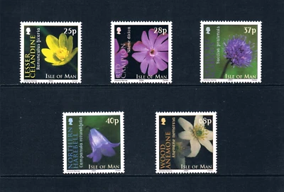 $8.20 Scott Value - 2004 ISLE OF MAN GB Flowers Europe Wildlife MNH NH UMM - Image 1 of 2