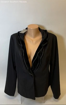 Chico's Women's Black Blazer - Size 2 - Image 1 of 4