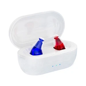 Un par de audífonos reducción de ruido pérdida auditiva prácticamente invisible ancianos - Imagen 1 de 11