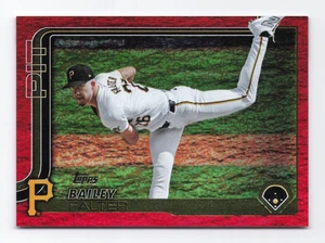 2025 Topps Series 2 Baseball Red Foil Dot Parallel /5 Bailey Falter #671 Pirates - Picture 1 of 2