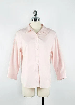 Blusa LL Bean Rosa Resistente a Arrugas Botón Frontal Para Mujer Talla XL Nueva Foto 1 de 4