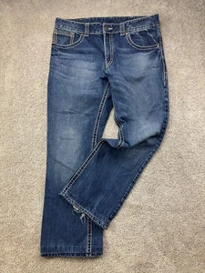 Rock 47 Denim Wrangler Jeans Men's 36x32 Boot Cut Thick Stitch Cowboy Western - Picture 1 of 16