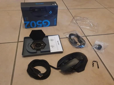 Logitech G502 Hero modded - Corepads, Paracord, Lightspeed Wheel - top Zustand - Bild 1 von 4