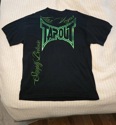 Tapout Las Vegas Shirt Green Graphic Tee T-Shirt Simply Believe - New, Size XL - Image 1 of 4