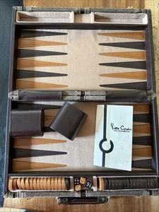 Vintage Pierre Cardin Backgammon Brettspiel Barware Party MCM Druck seltener Stil - Bild 1 von 7